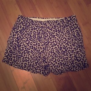 Leopard print linen shorts by J. Crew size 4