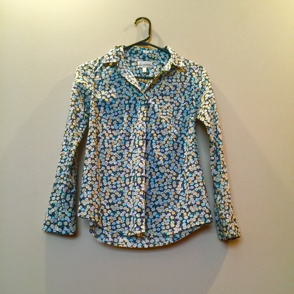 J Crew City Fit floral button down