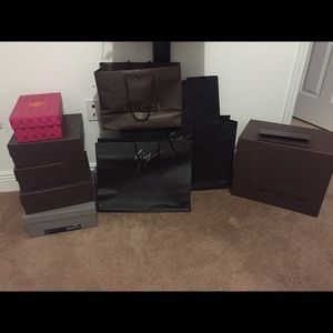 boxes and shopping bags for sale