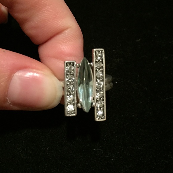 🚫🚫SOLD🚫🚫Ice Blue and Pave Stackable Rings - Picture 3 of 3
