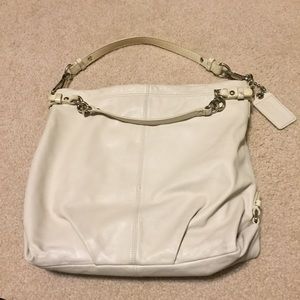 Ivory Coach leather handbag