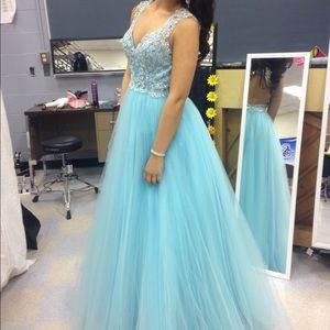 Light blue prom dress