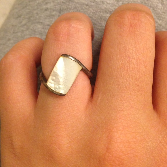 Asymmetric mother of pearl ring from Granada Spain