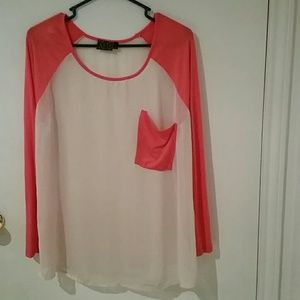 Sheer baseball tee