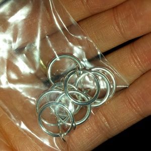 Fake nose &nd lip rings