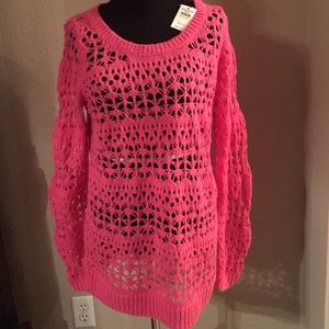 Hollister crochet sweater