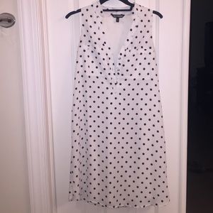 Express White and Black Polka Dot Dress