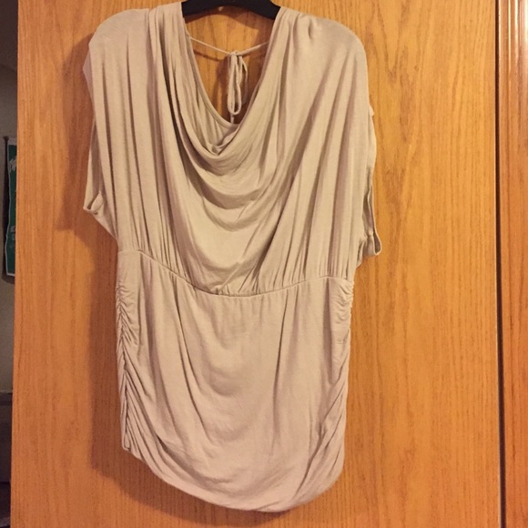 Draped/rouched top with back tie