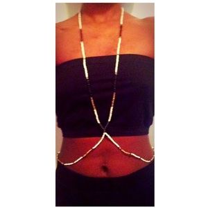 Hand made beaded body chain