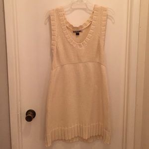 Cream sweater dress