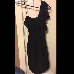 Black one shoulder dress