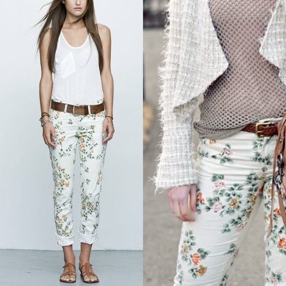 citizens of humanity floral jeans