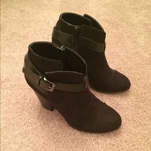 Suede ankle booties