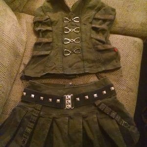 Tripp halter top and skirt