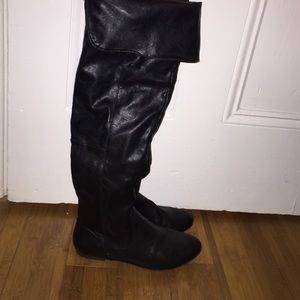 Leather Knee-High Boots