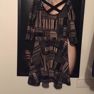 Black and Gold Abstract Dress