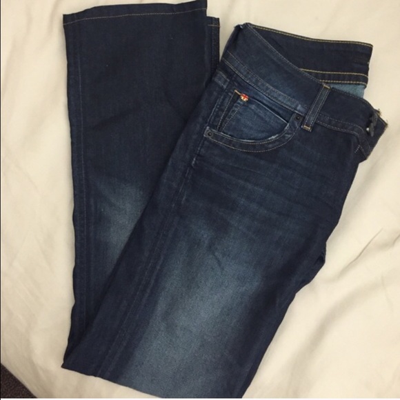 Hudson bootcut jeans.