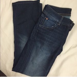 Hudson bootcut jeans.