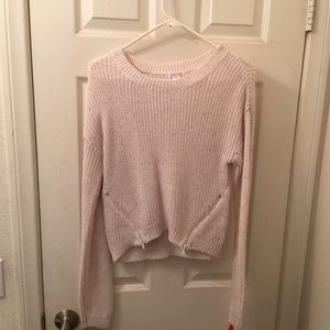 Cream confetti speckled sweater