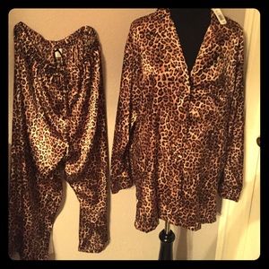 Leopard Print Pajama set