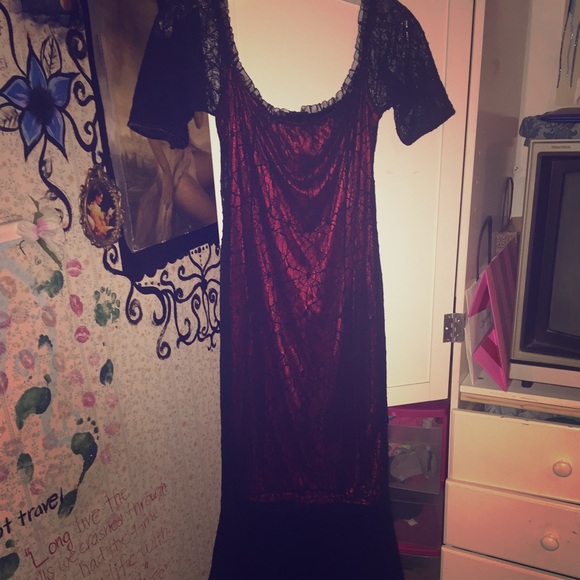 BLACK LONG DRESS HALLOWEEN COSTUME