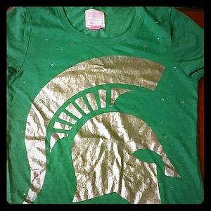 Victorias secret PINK michigan state spartans tee