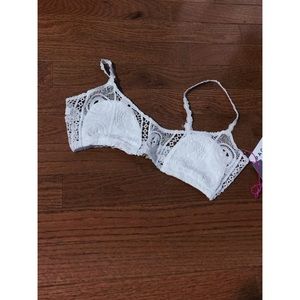 LA Hearts Crochet Swim Top