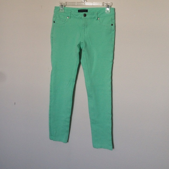 Mint Green Pants-Jeggings