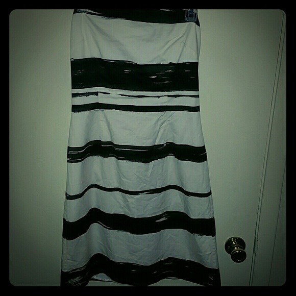 Sexy!  Black and white strapless