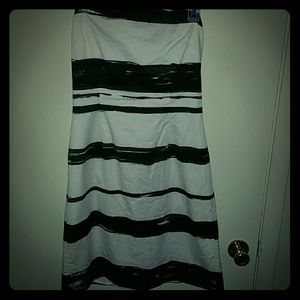 Sexy!  Black and white strapless