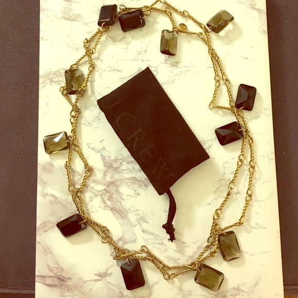 J Crew Collection opera length crystal necklace