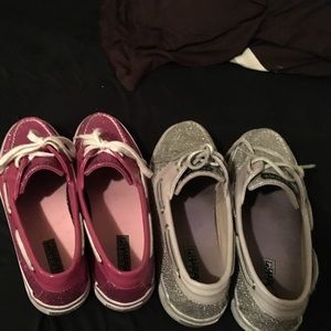 2x glittery sperrys price negotiable ! 👟👞