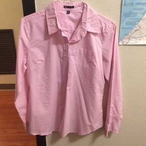 Pink-striped Gap Button up