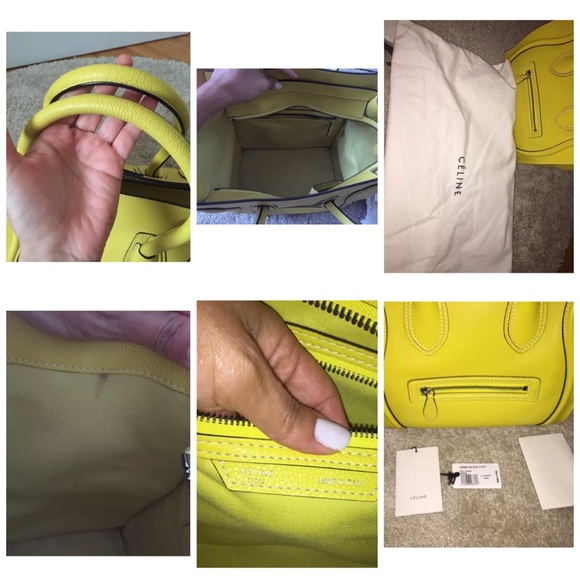🔴sold🔴Celine citron yellow mini luggage handbag - Picture 4 of 4