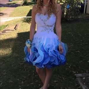 Gorgeous white and blue dress