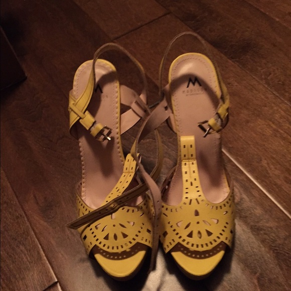 Yellow Strappy Heels
