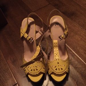 Yellow Strappy Heels