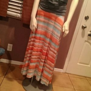 Striped maxi skirt