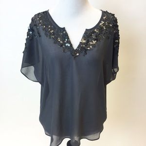 HP!🎀 Express Sequined Sheer Top