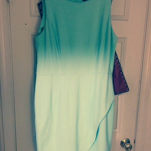 Sea foam green dress.