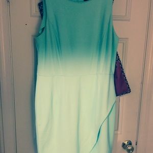 Sea foam green dress.