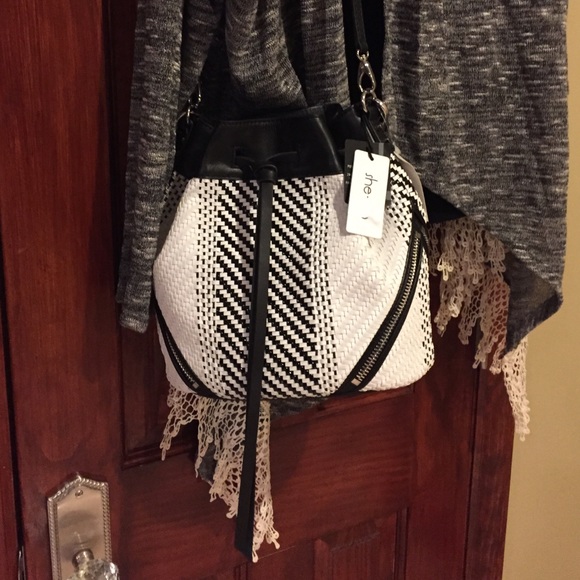 black-and-white cross body