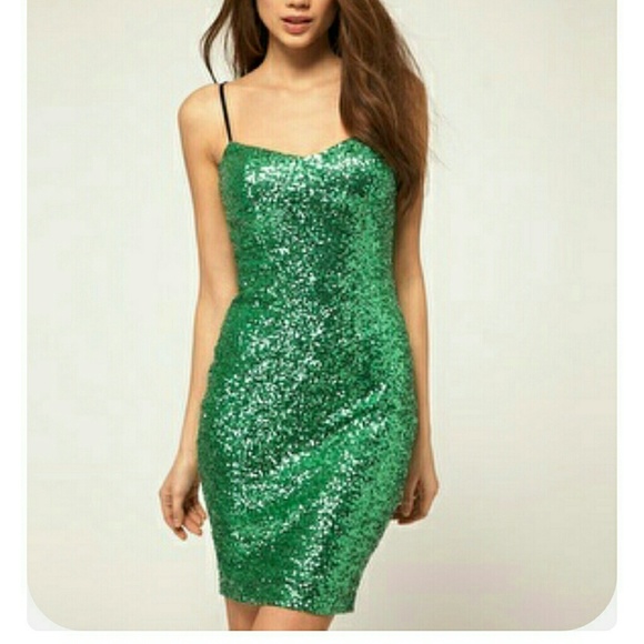 ASOS Green Sequin Dress