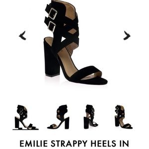 Public Desires: Emily Strappy heel in FauxSuede