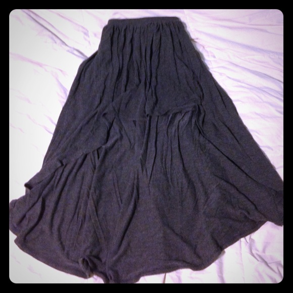 Gray High-Low Skirt - Picture 1 of 2