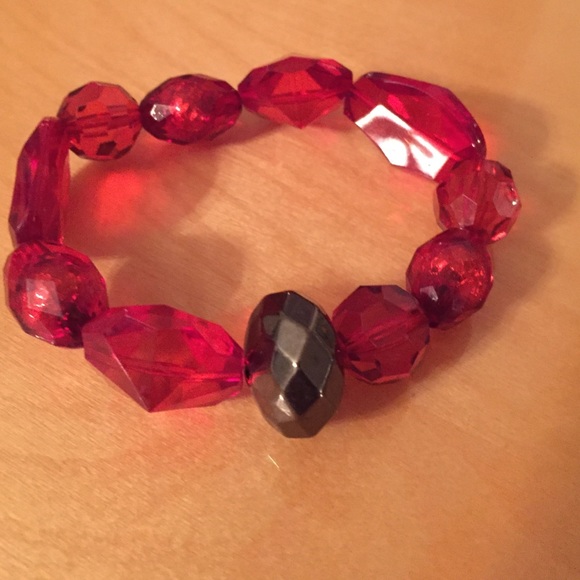Red and dark gold bracelet Great for the Holidays