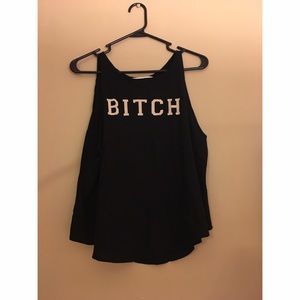 Wildfox "Bitch" tank top