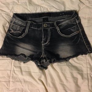 Black Jean Shorts