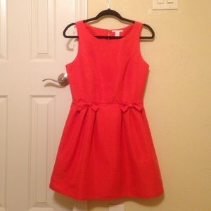 Pleated TANGERINE dress (NOT PINK)