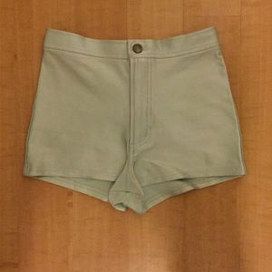 American Apparel Mint high waisted disco shorts